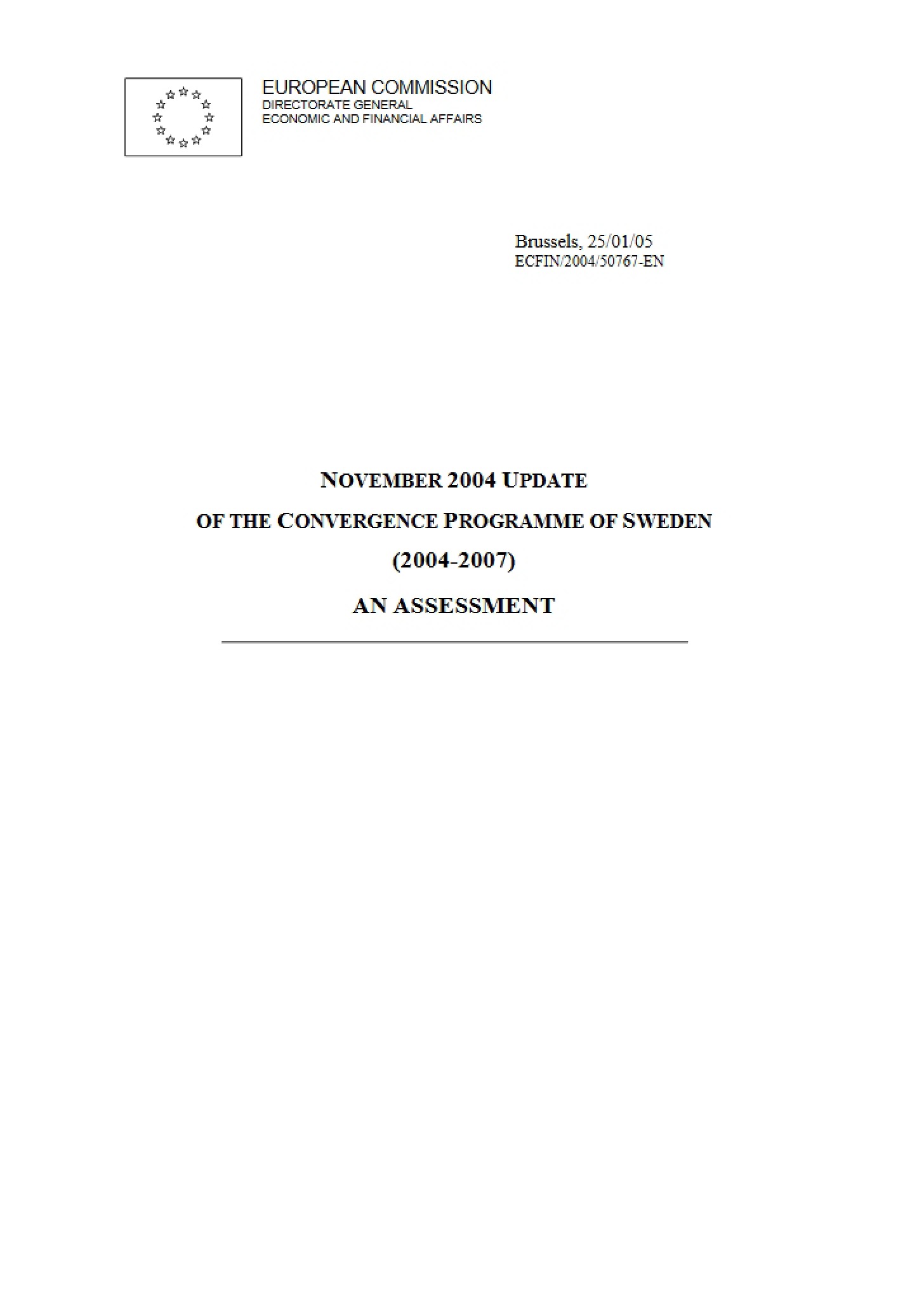 Sweden Convergence Program