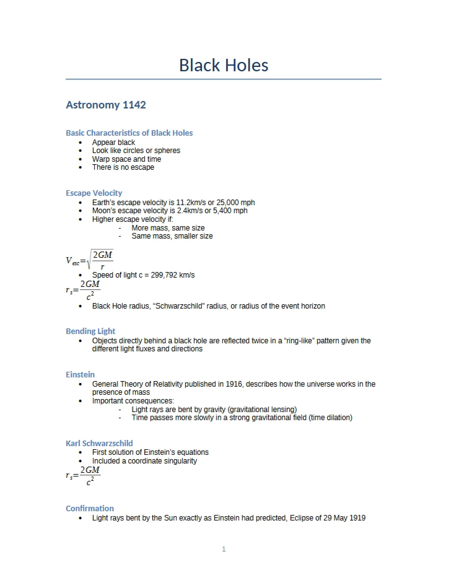Black Hole Fundamentals