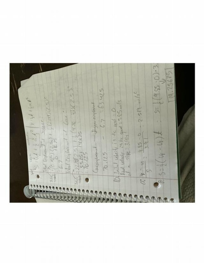 Calculations of Displacement and Velocity