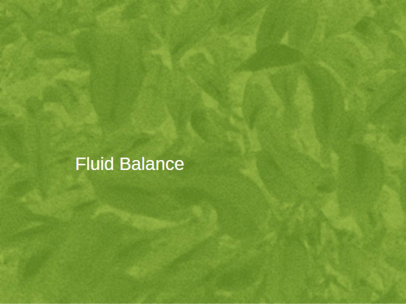 Balance of Fluids