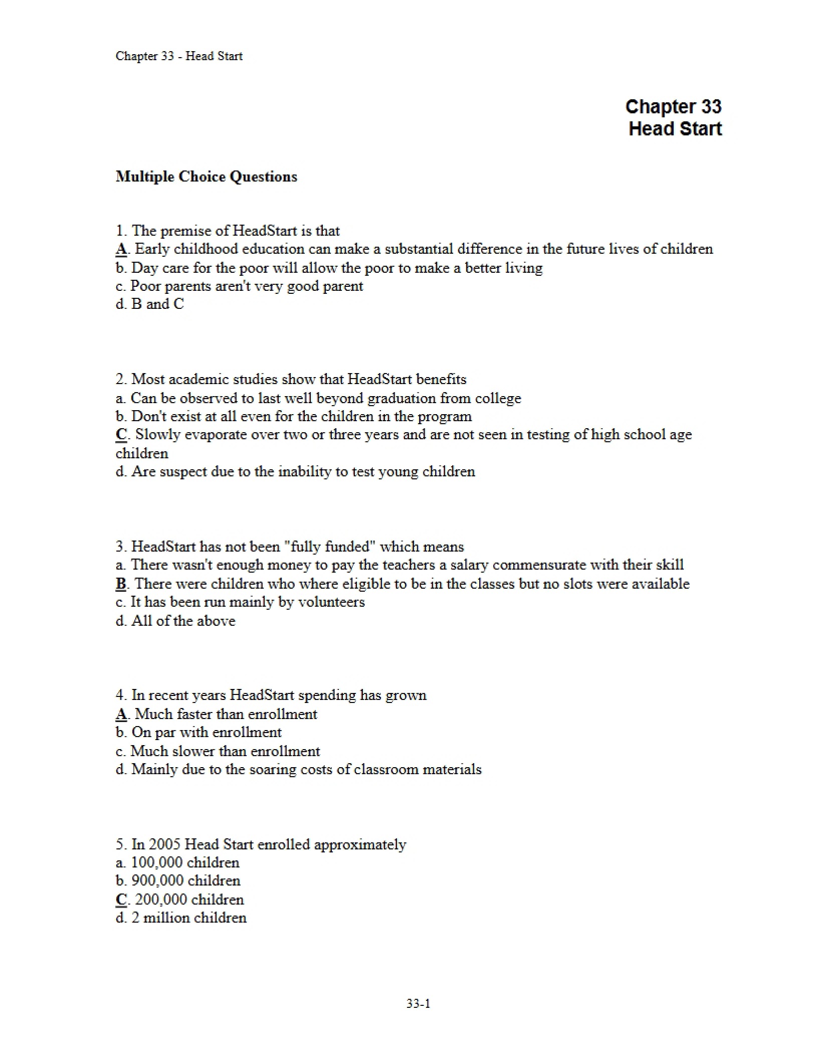 Head Start Chapter Thirty-Three