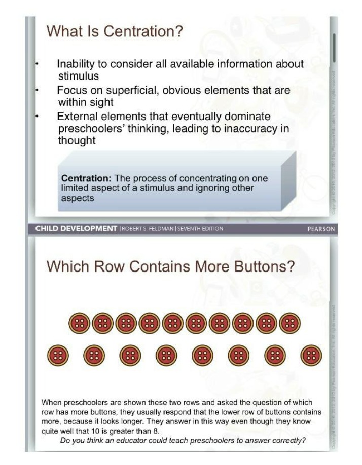 What Is Centration - Feldman's Child Development Seventh Edition