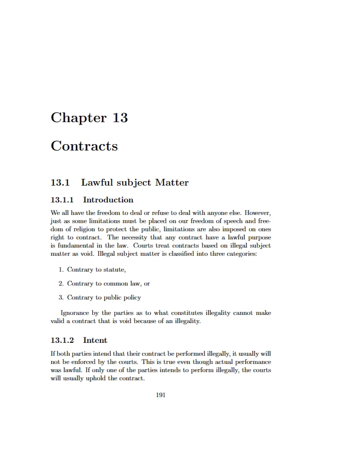 Law of Contracts