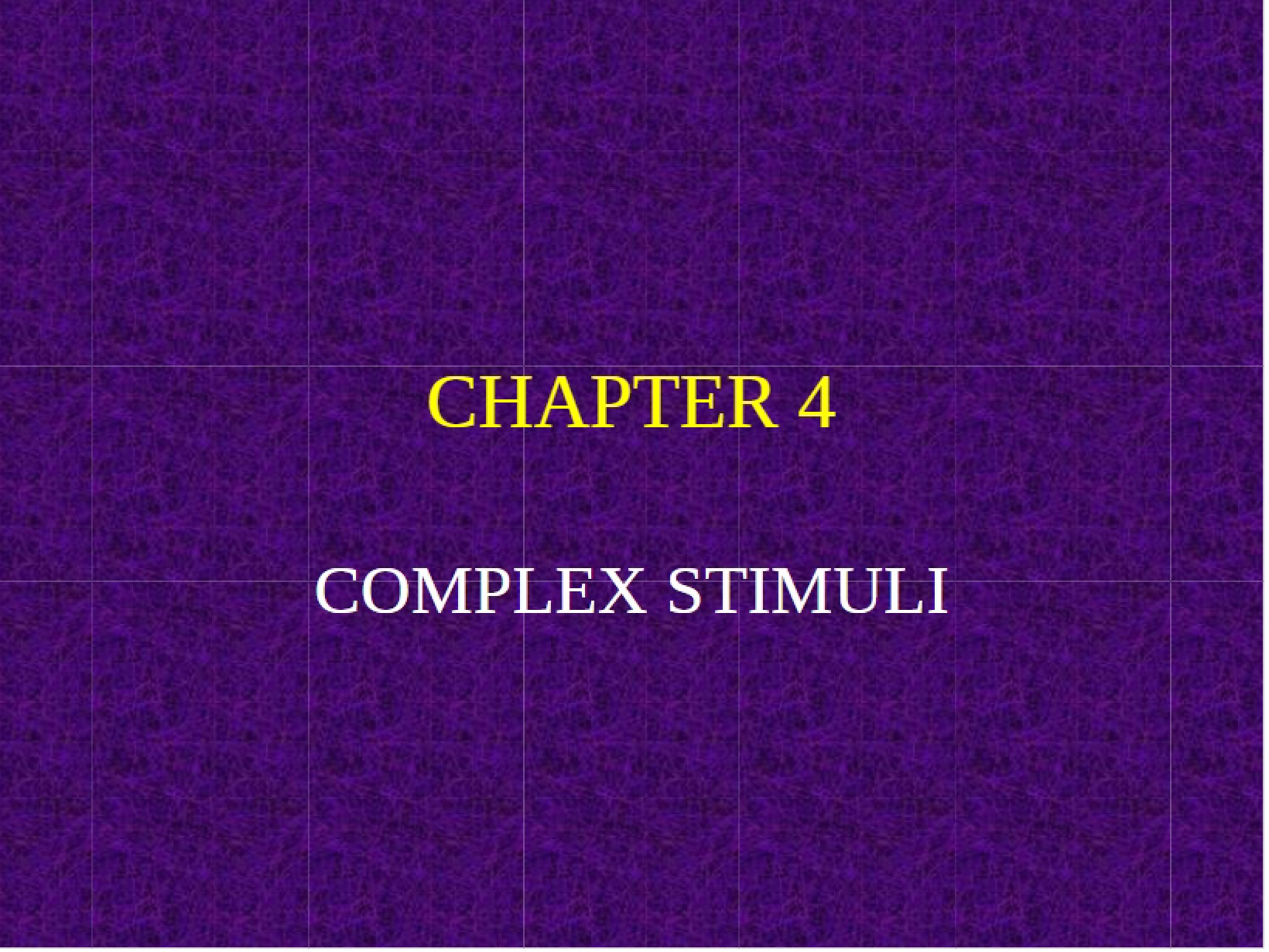 Stimuli Complexity