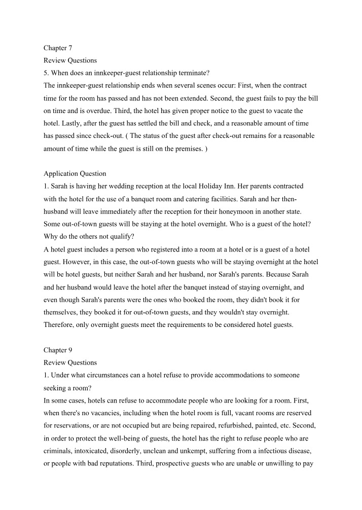 When and How to Terminate the Innkeeper-Guest Relationship