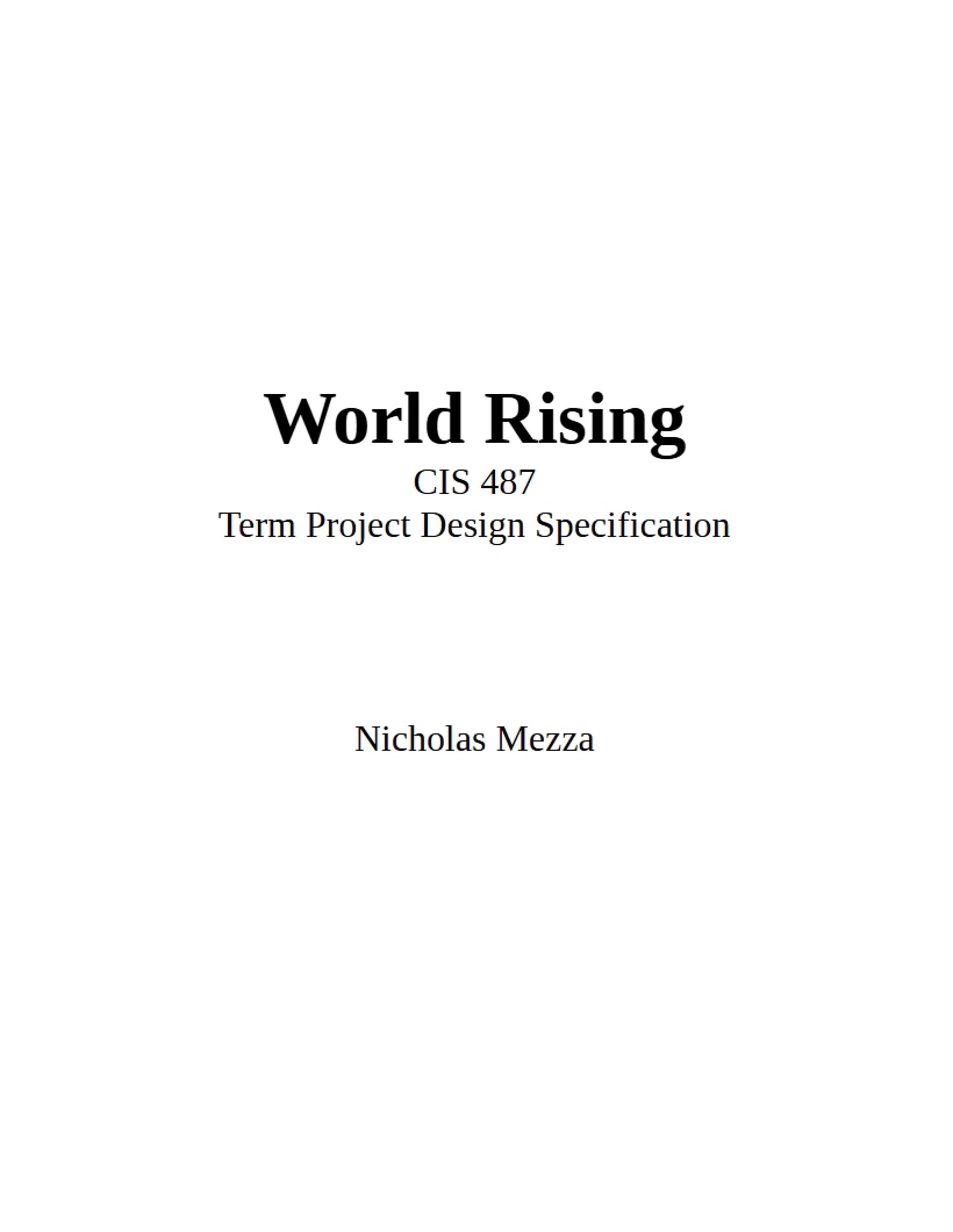 World Rising Overview