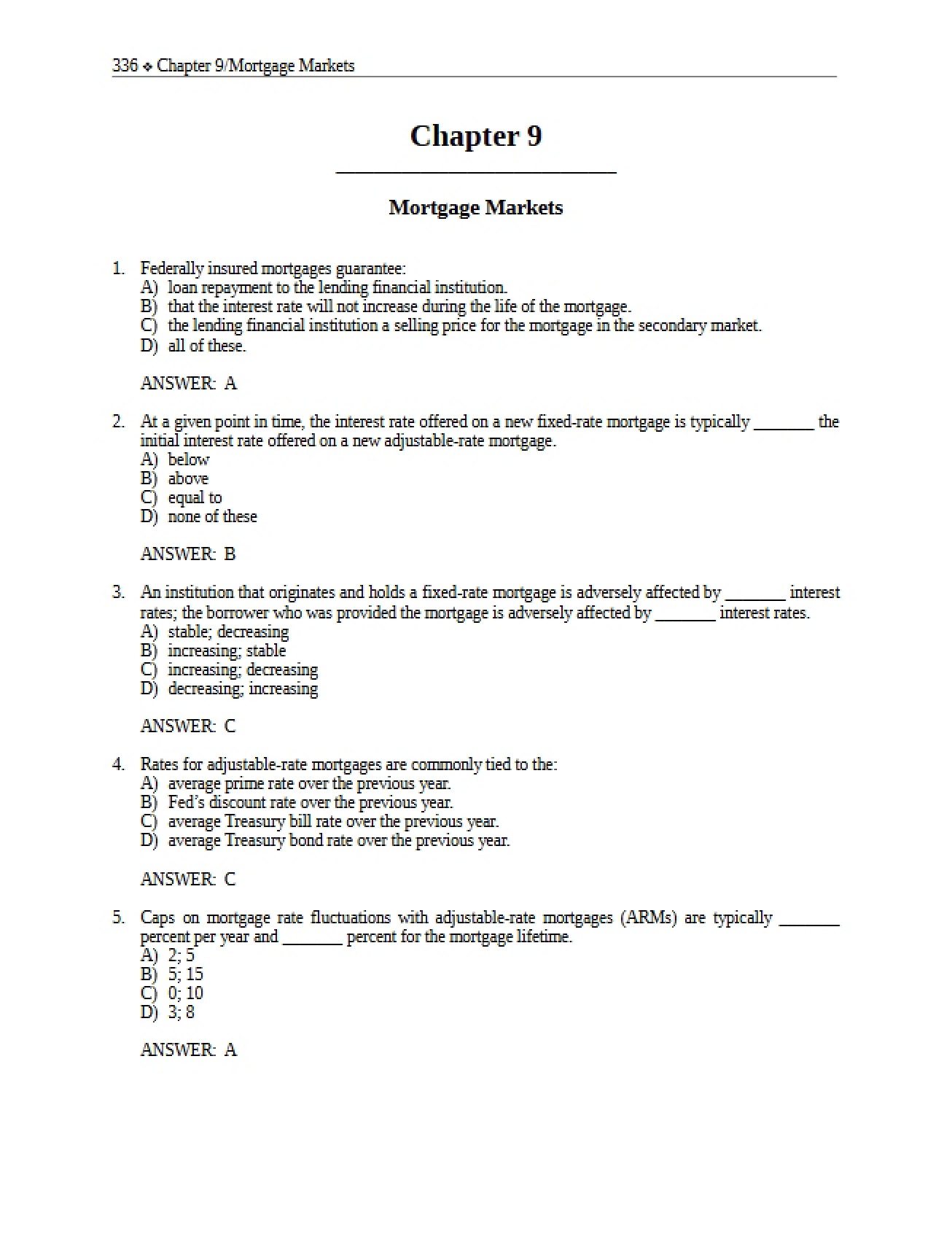 Study Guide for Finance Chapter 09