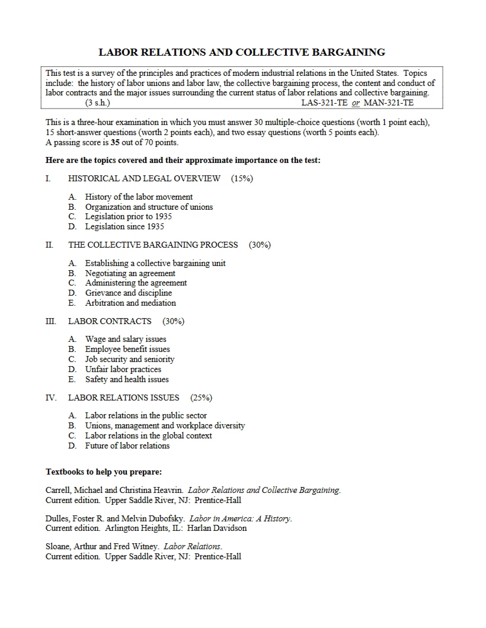 Collective Bargaining and Labor Relations