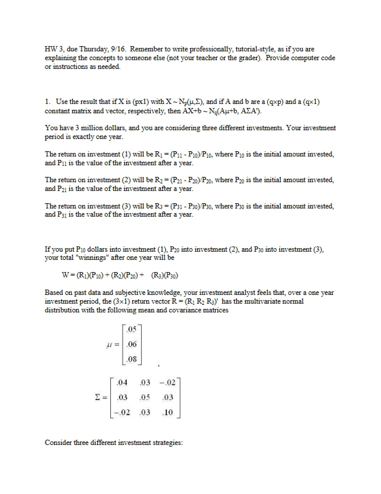 ISQS 6348 Homework 3 - Applied Multivariate Analysis