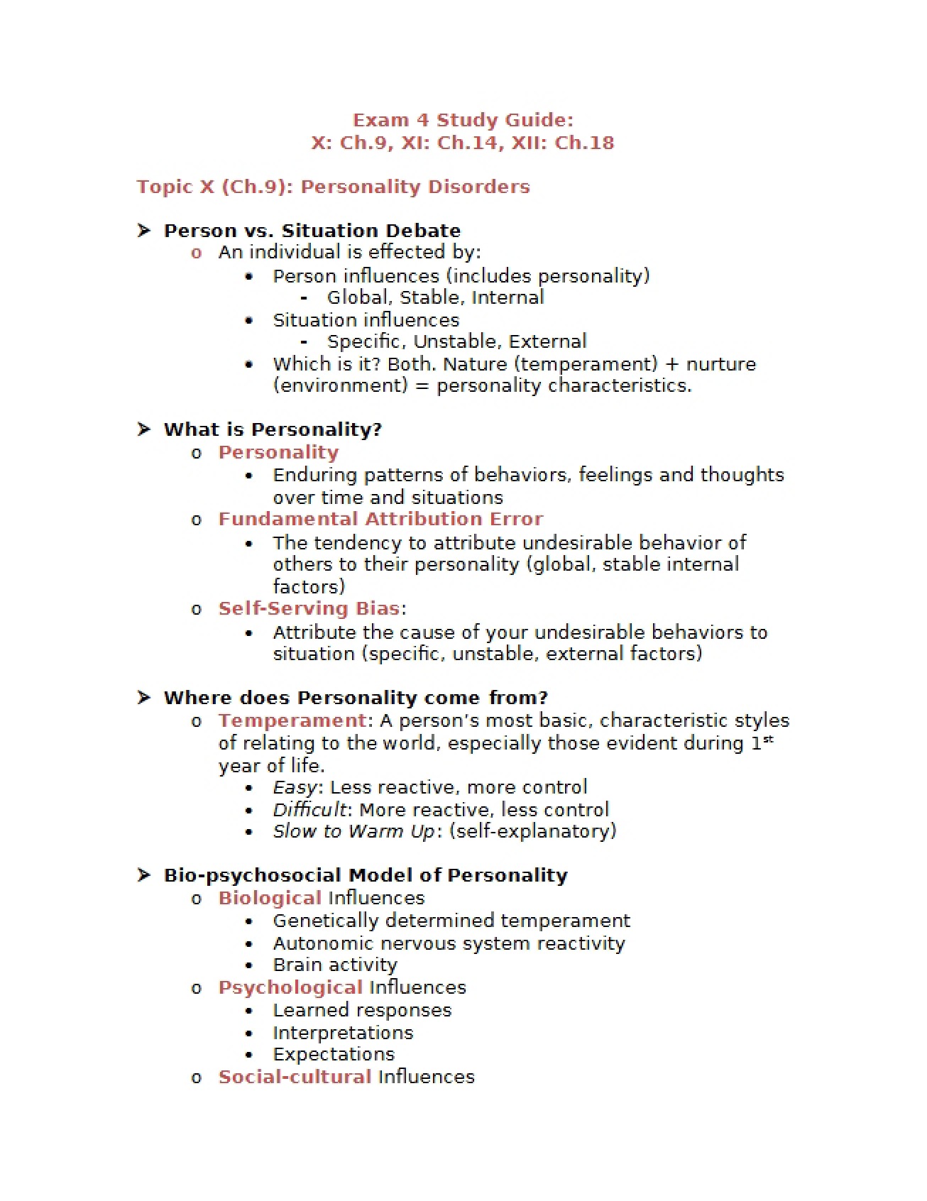 Comprehensive Study of Personality Disorders