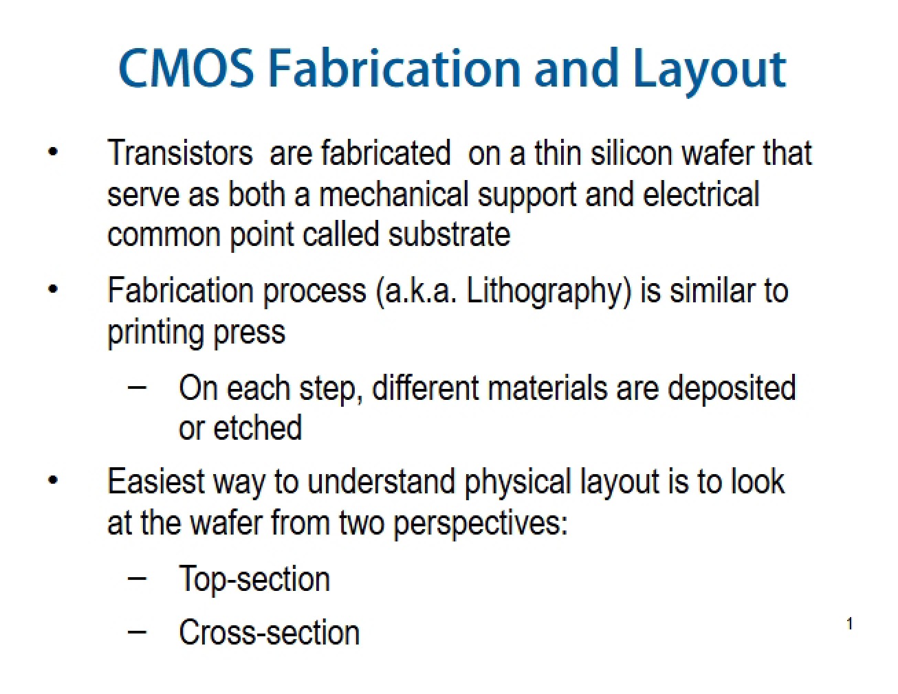 Integrated Circuit Layouts