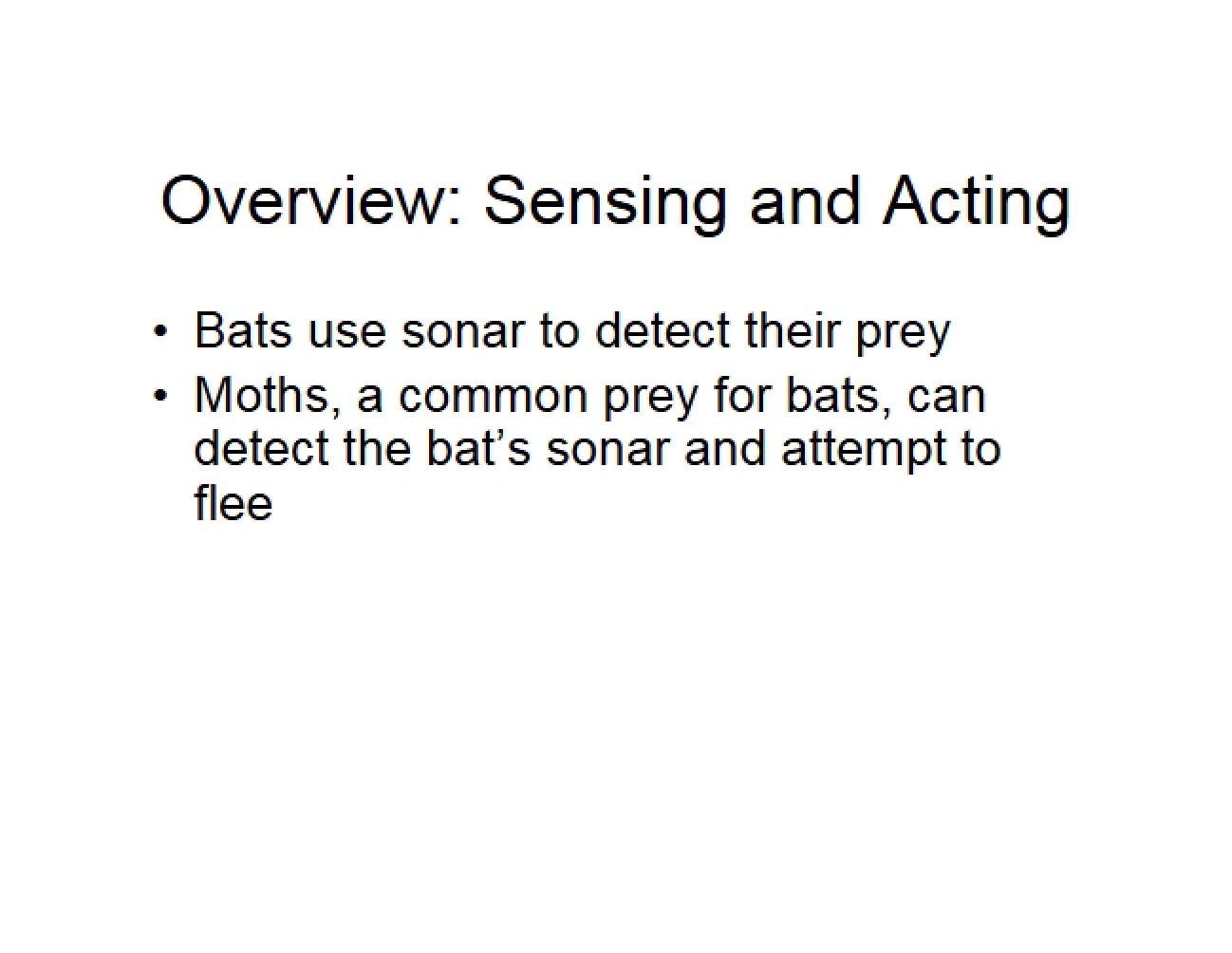 Acting and Sensing