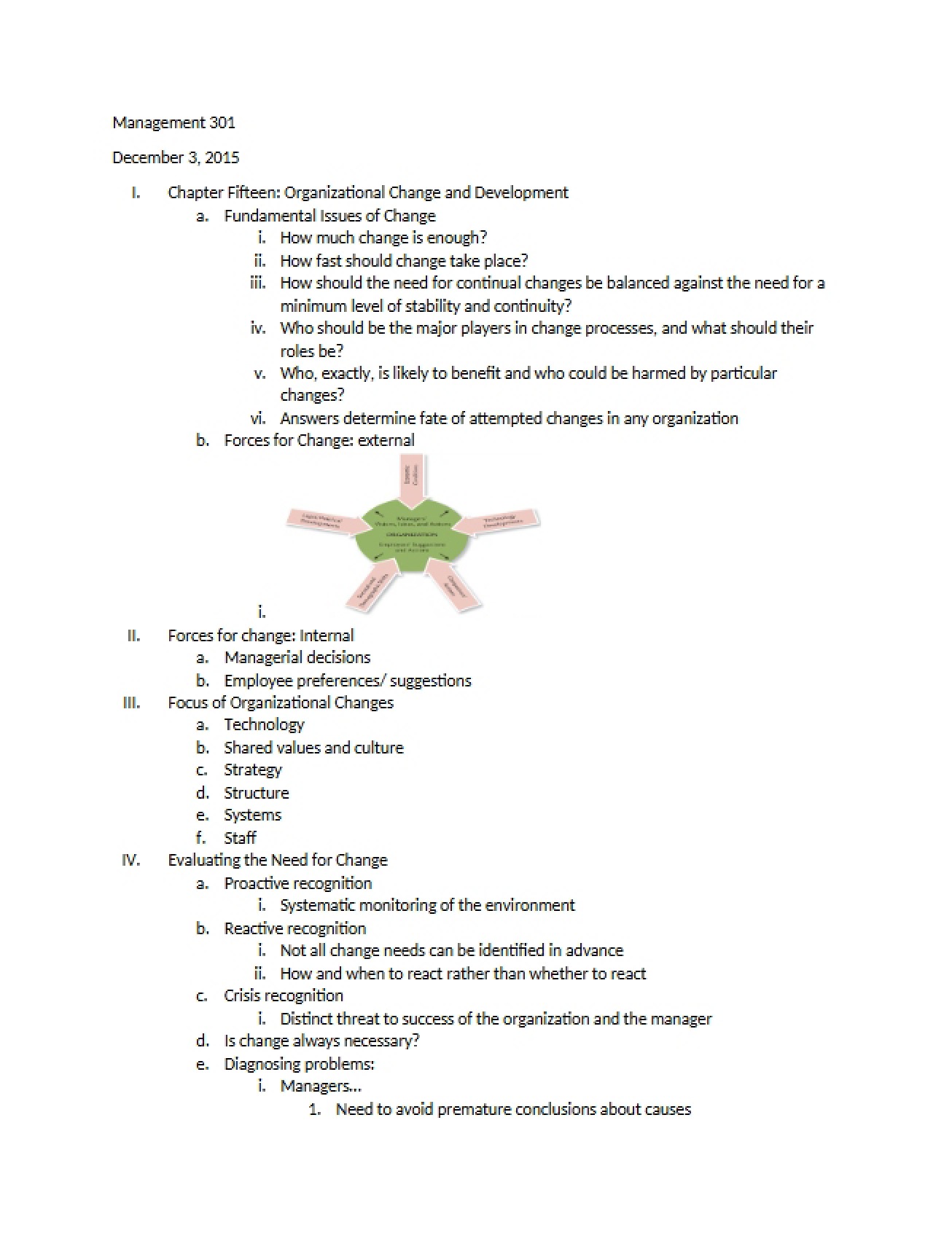 Development and Change in Organizations (Chapter 15)