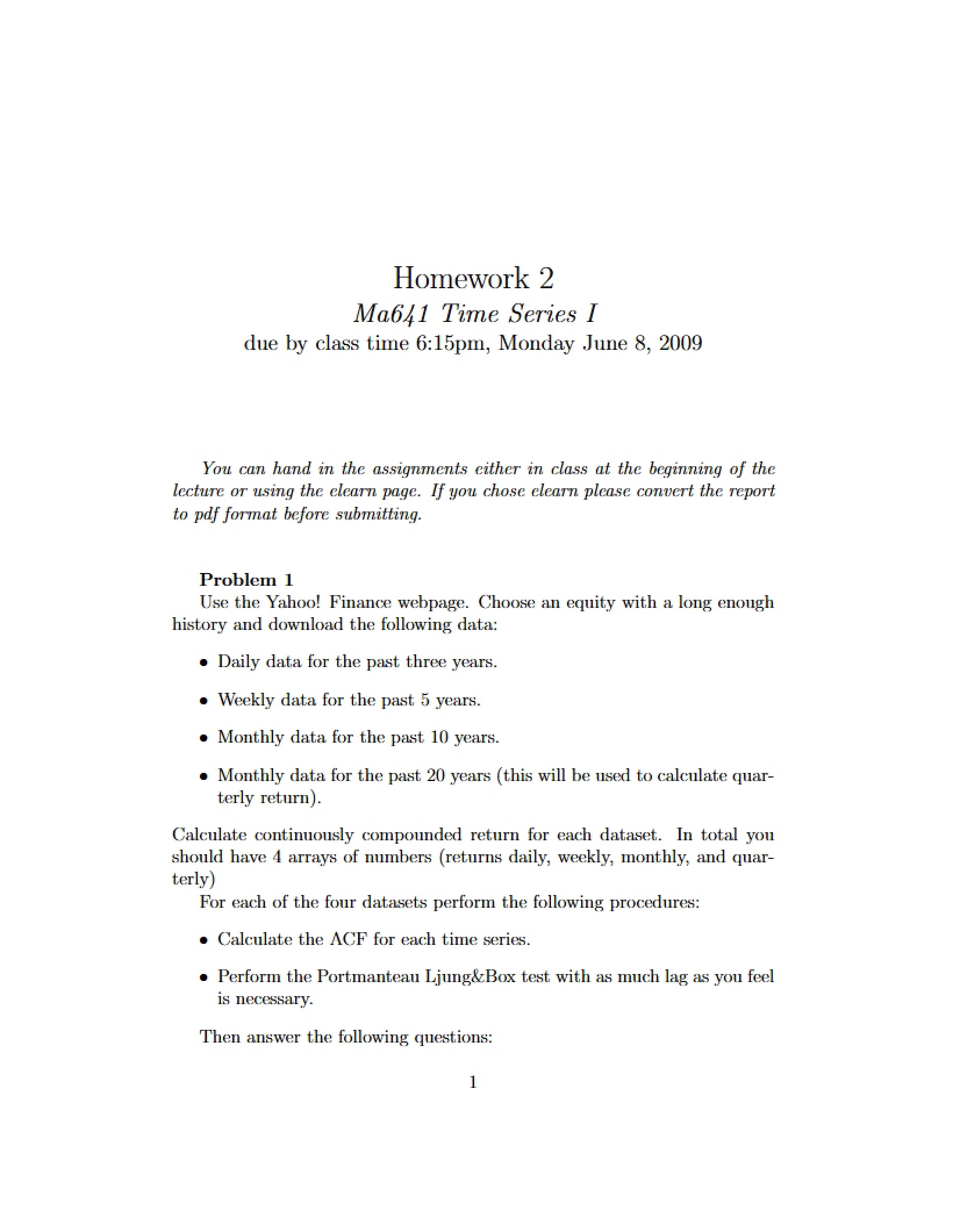 Homework Two