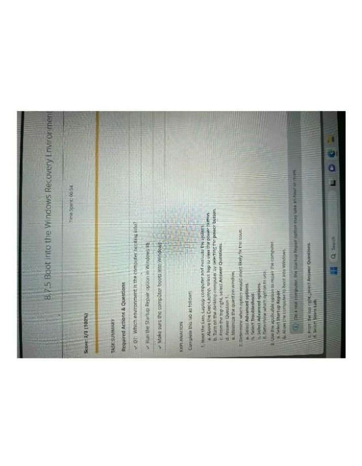Windows Recovery Environment Boot Lab