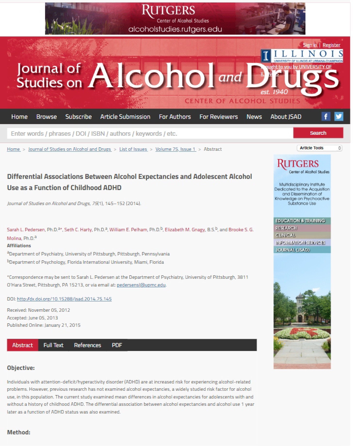 Alcohol Use and ADHD Associations