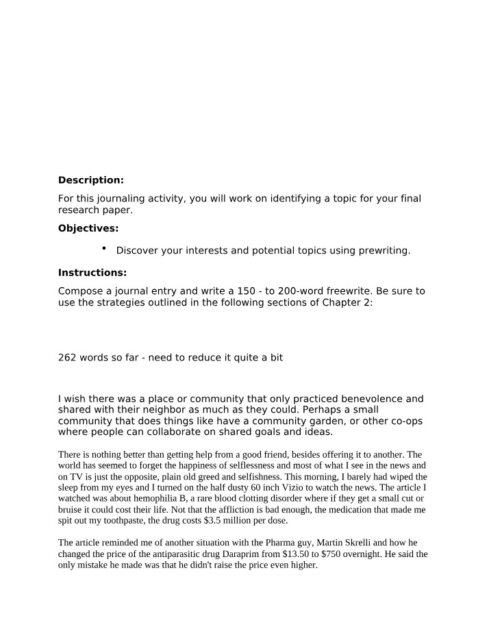 Module 1 Freewrite
