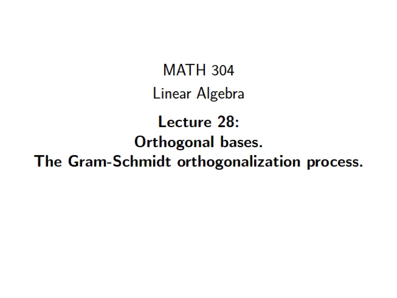Lecture Three, Part Six (Web)