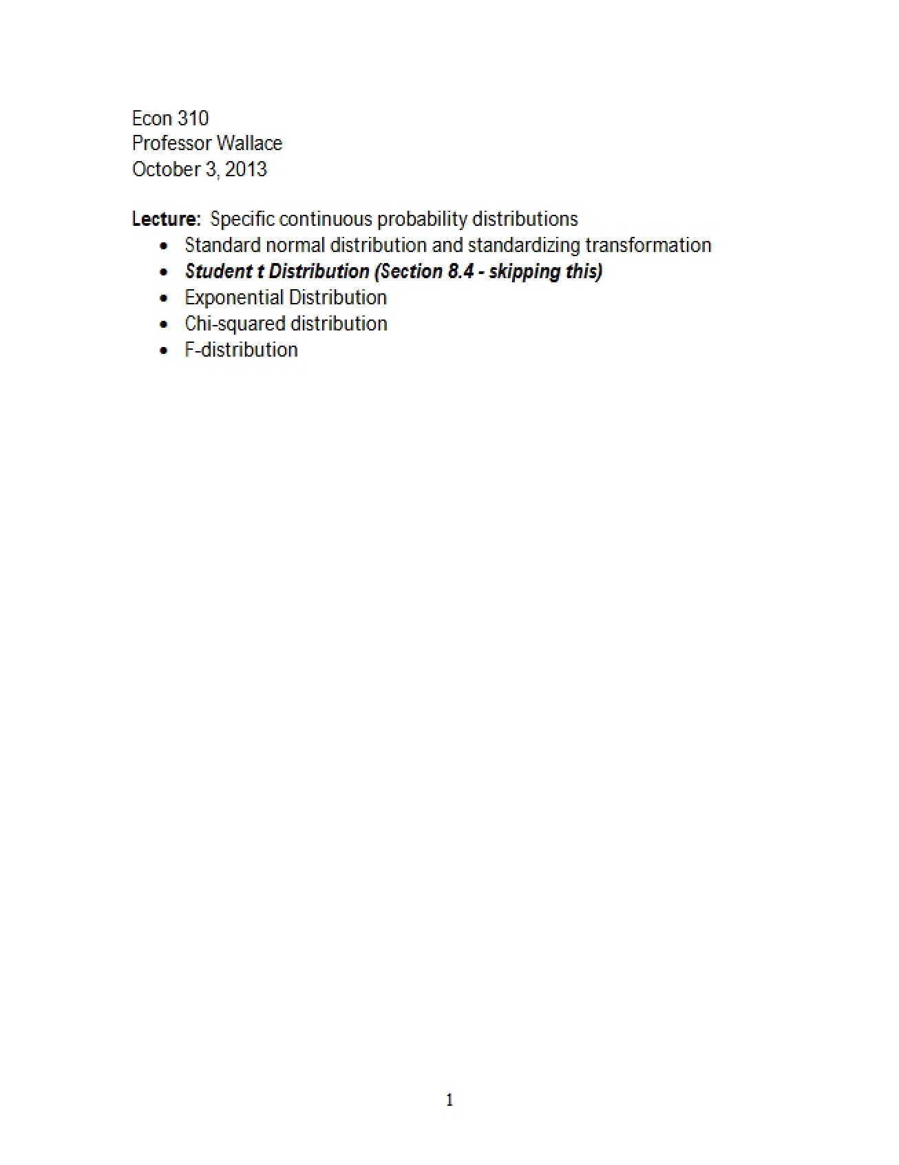 Oct 3 Lecture