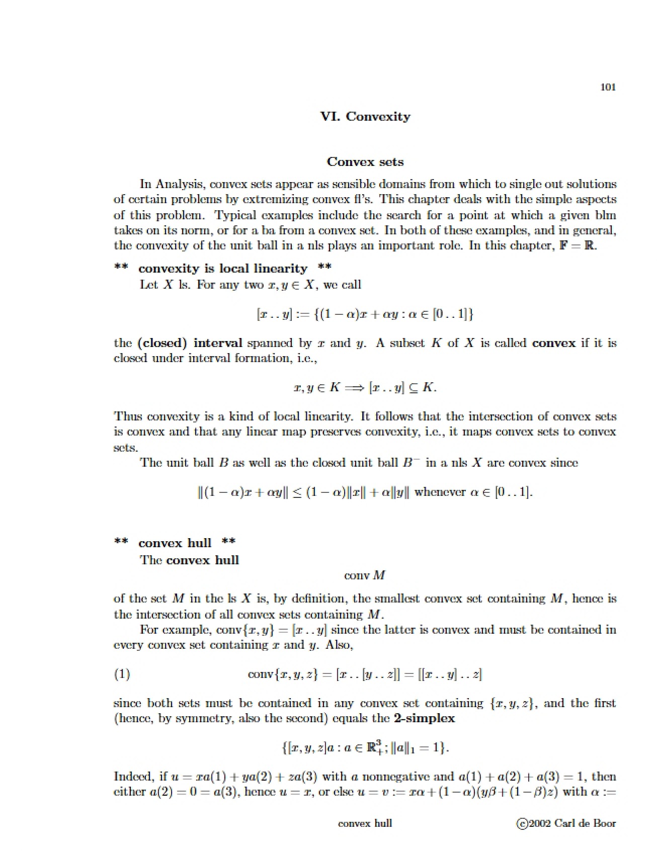 Convexity (Part VI)