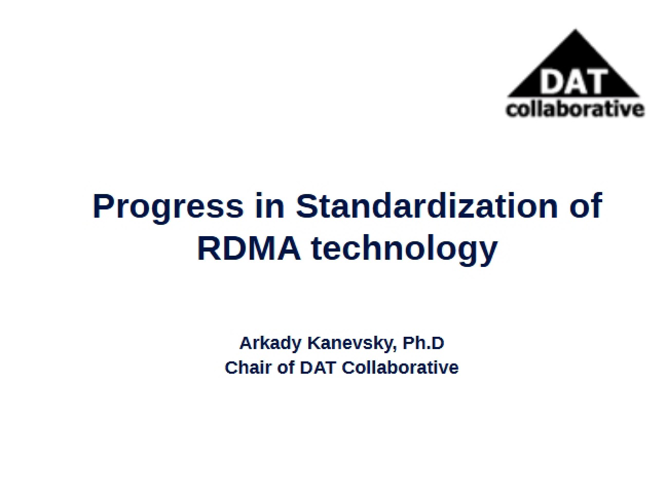 RDMA Technology Standardization Progress