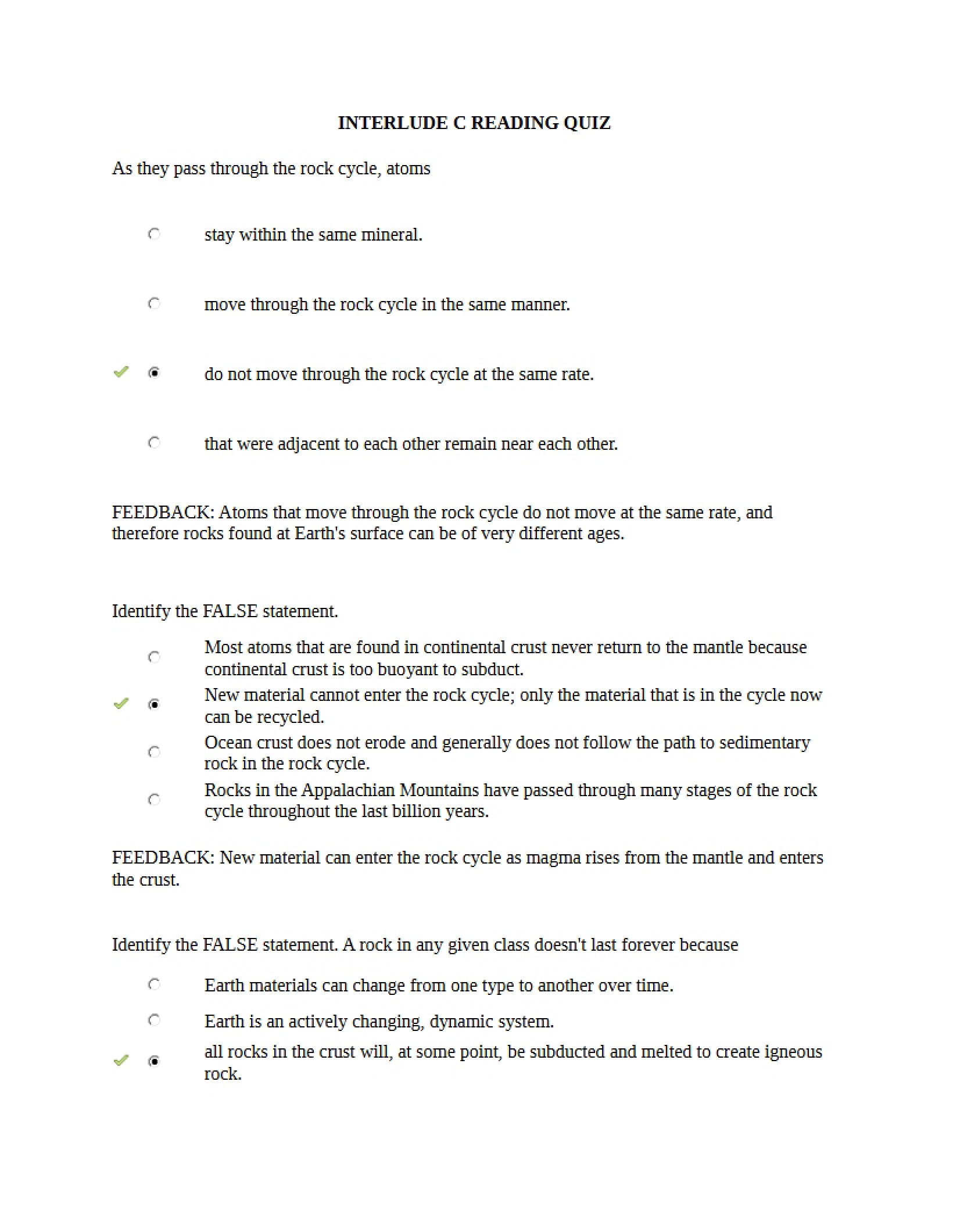 Quiz Interlude C