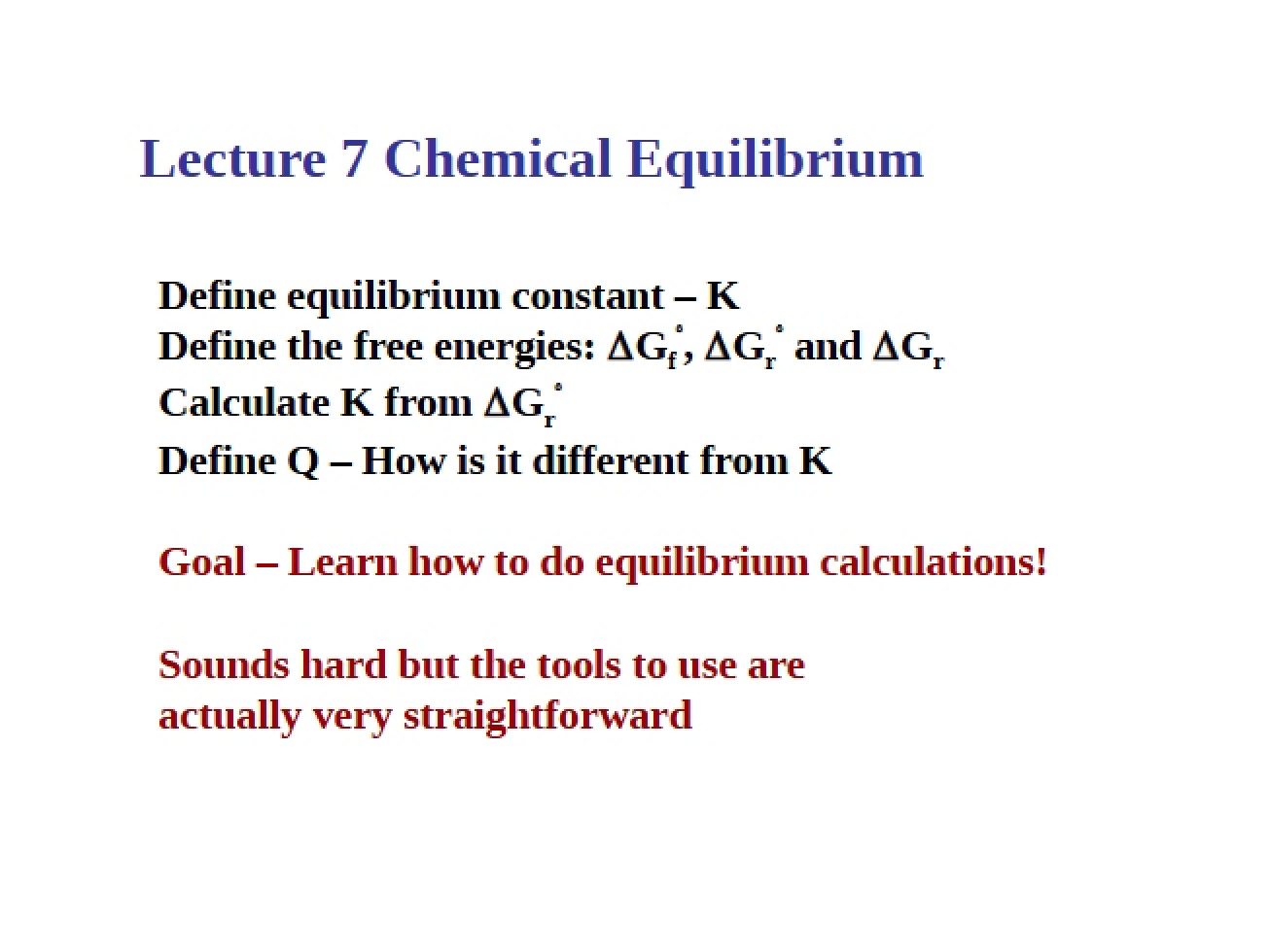 Chemical Equilibrium