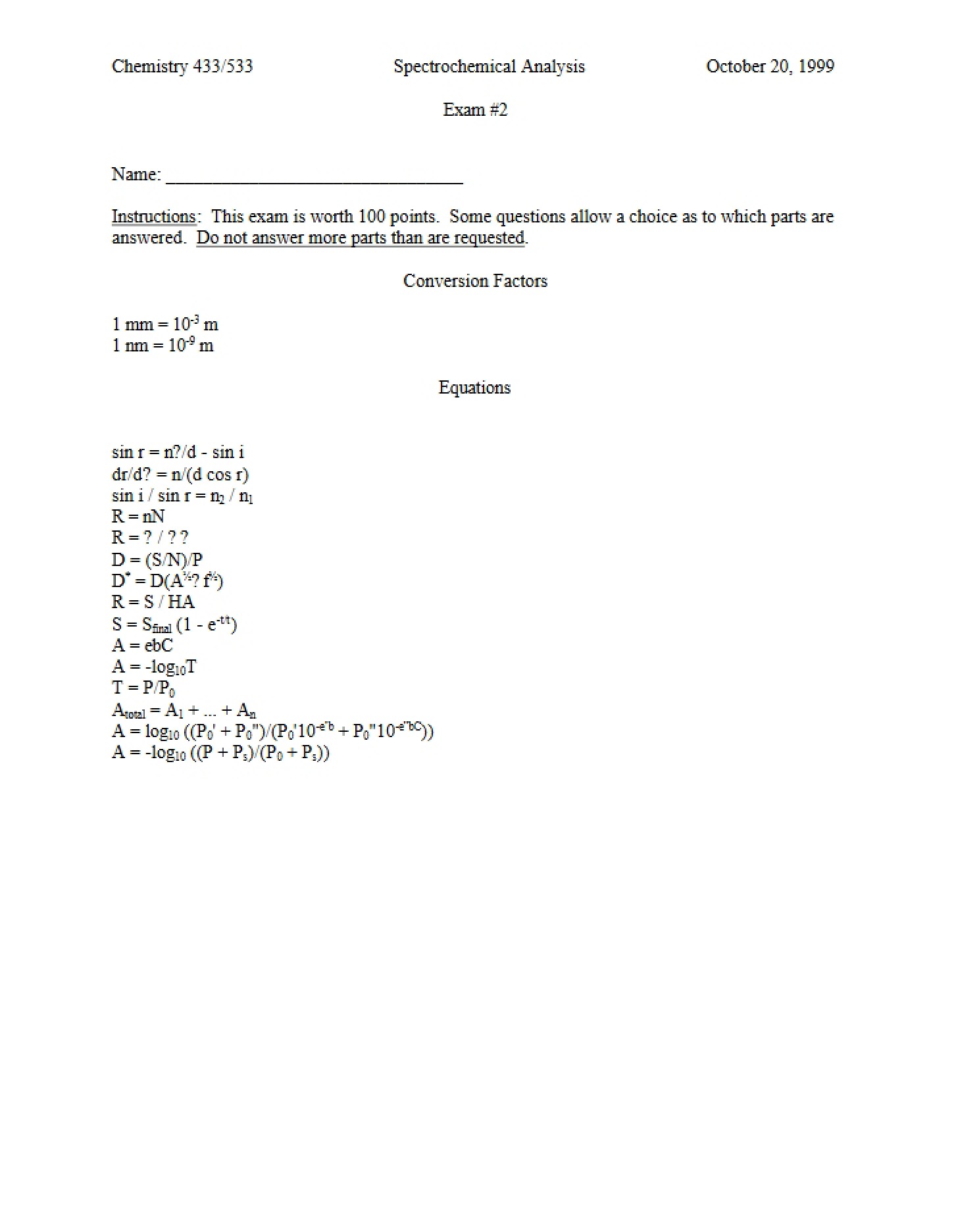 Prep Guide for Exams