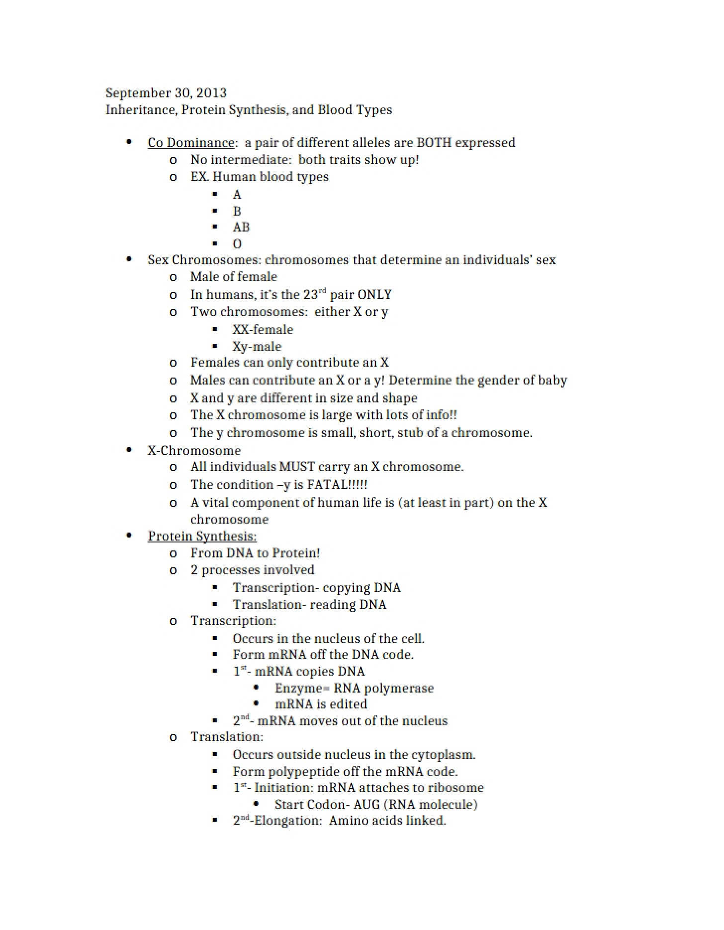 Lecture Summaries