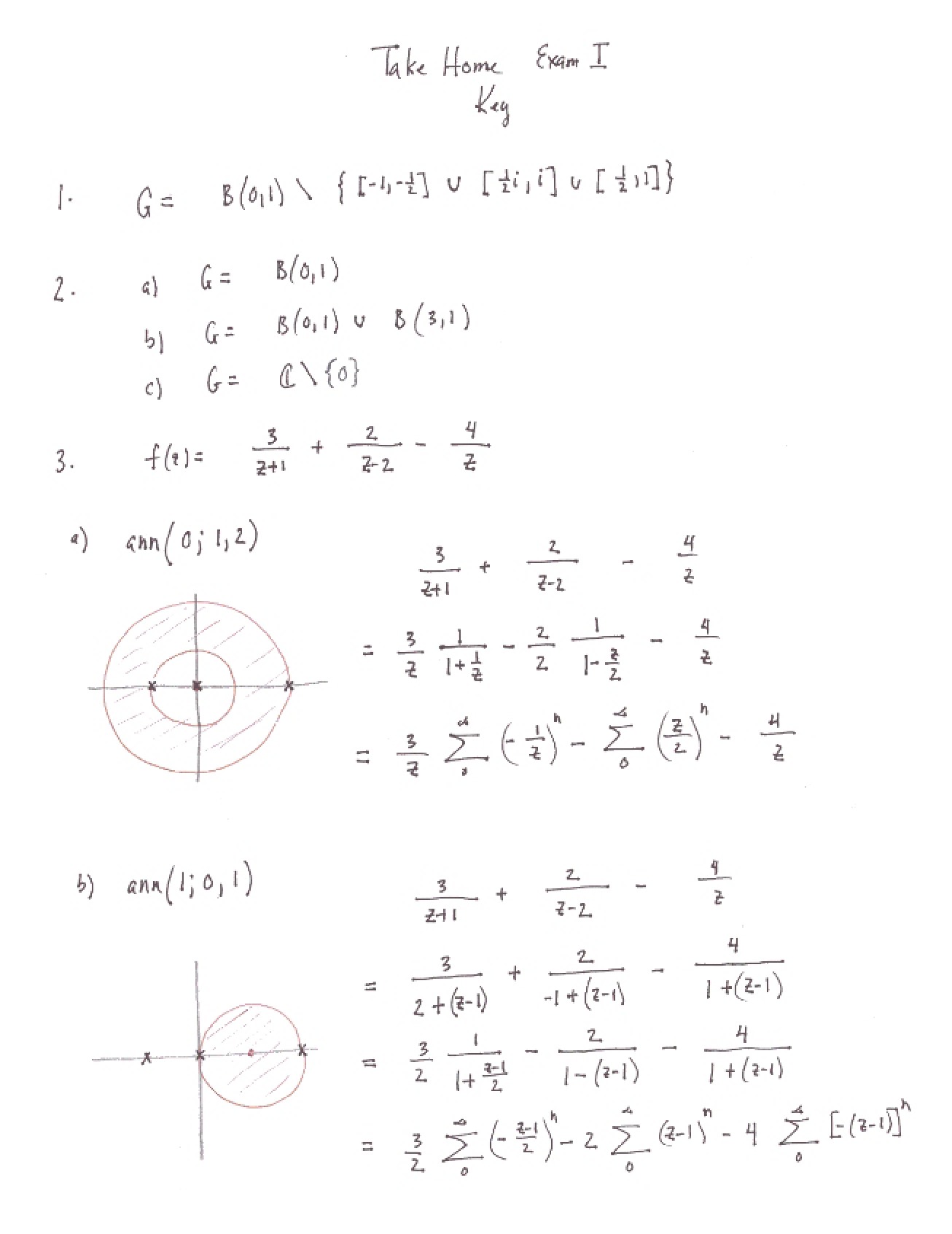 MATH 5321 Take Home Exam Key
