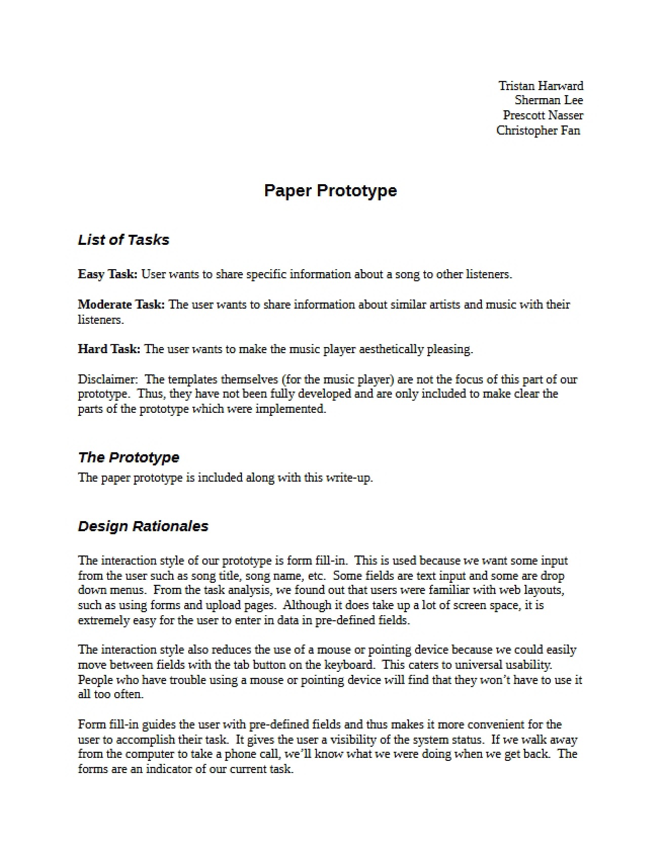 Prototype (Paper)