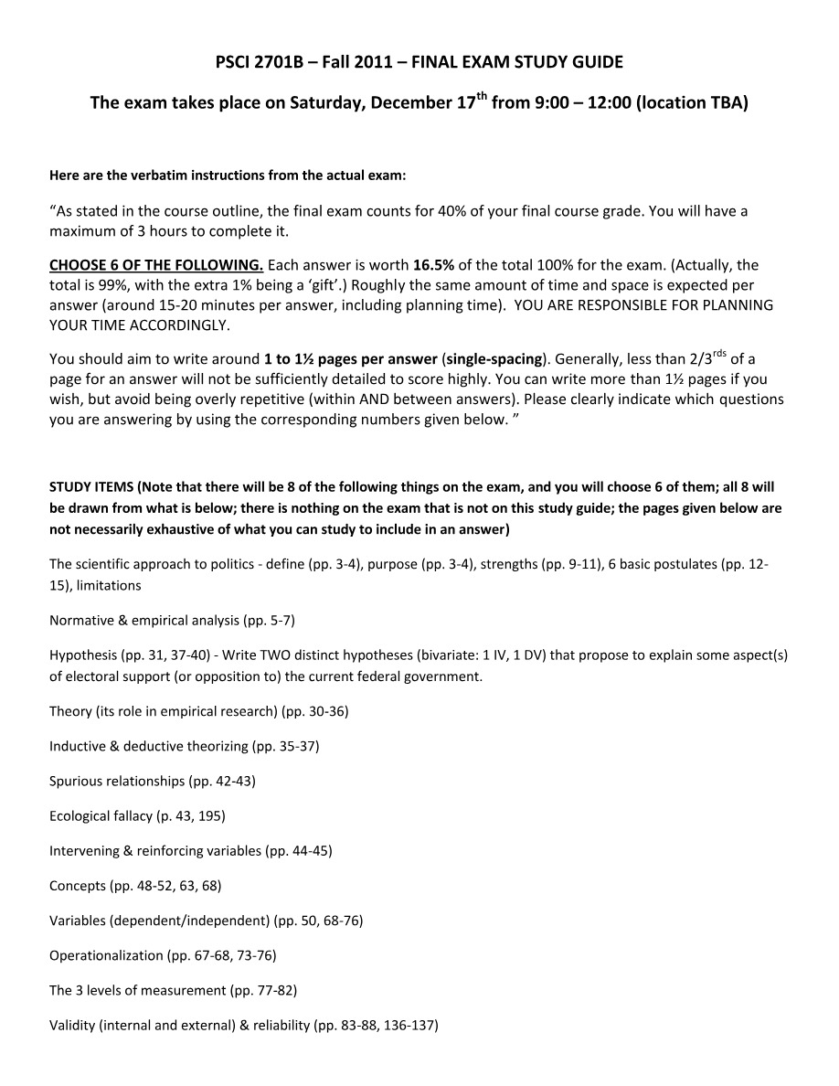 PSCI2002 - Canadian Politics and Government Notes