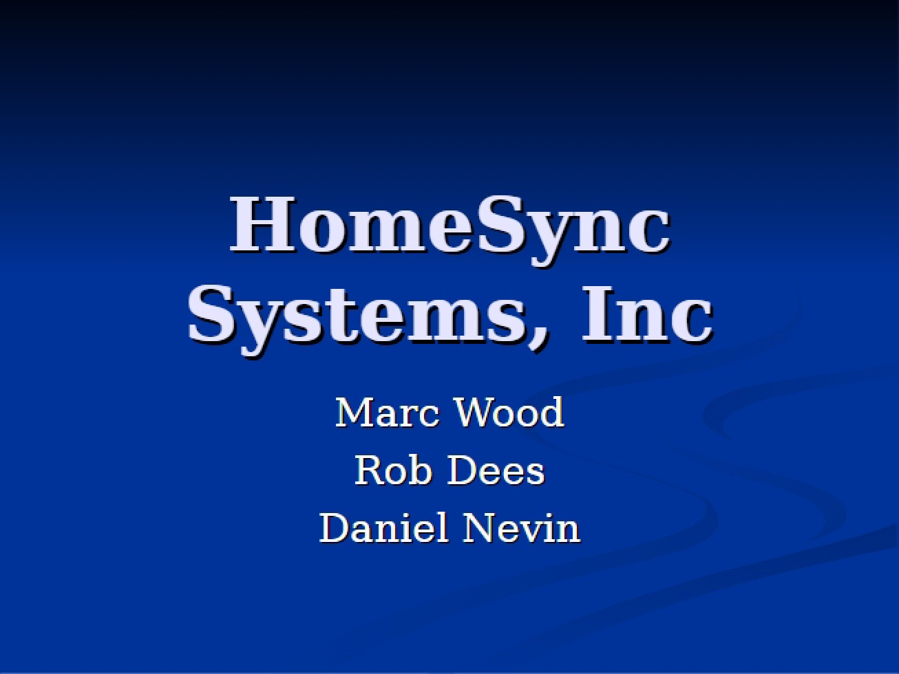 Second Update Brief on the HomeSync Project by Team 6