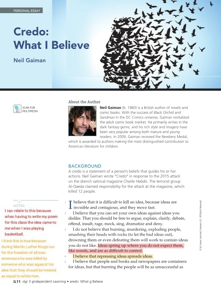 What I Believe - A Credo