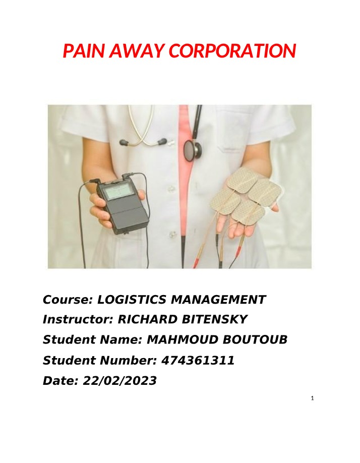 Case Study of Pain Away Corporation
