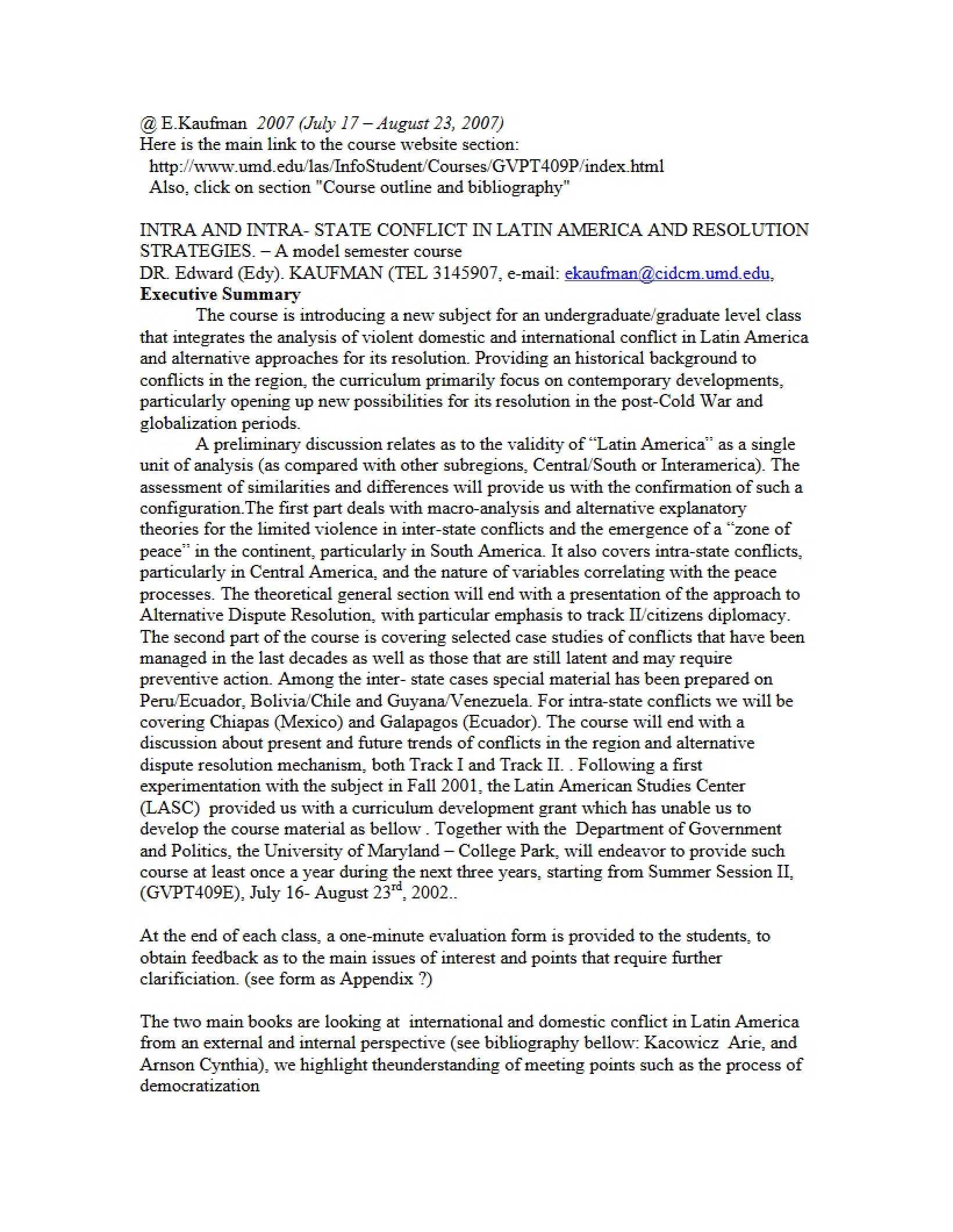 Political Institutions Seminar Syllabus