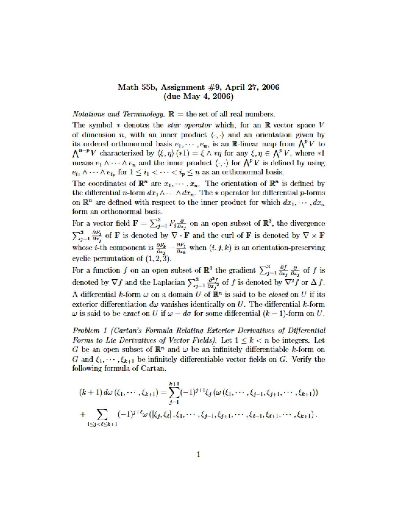 Complex Analysis Homework April 27