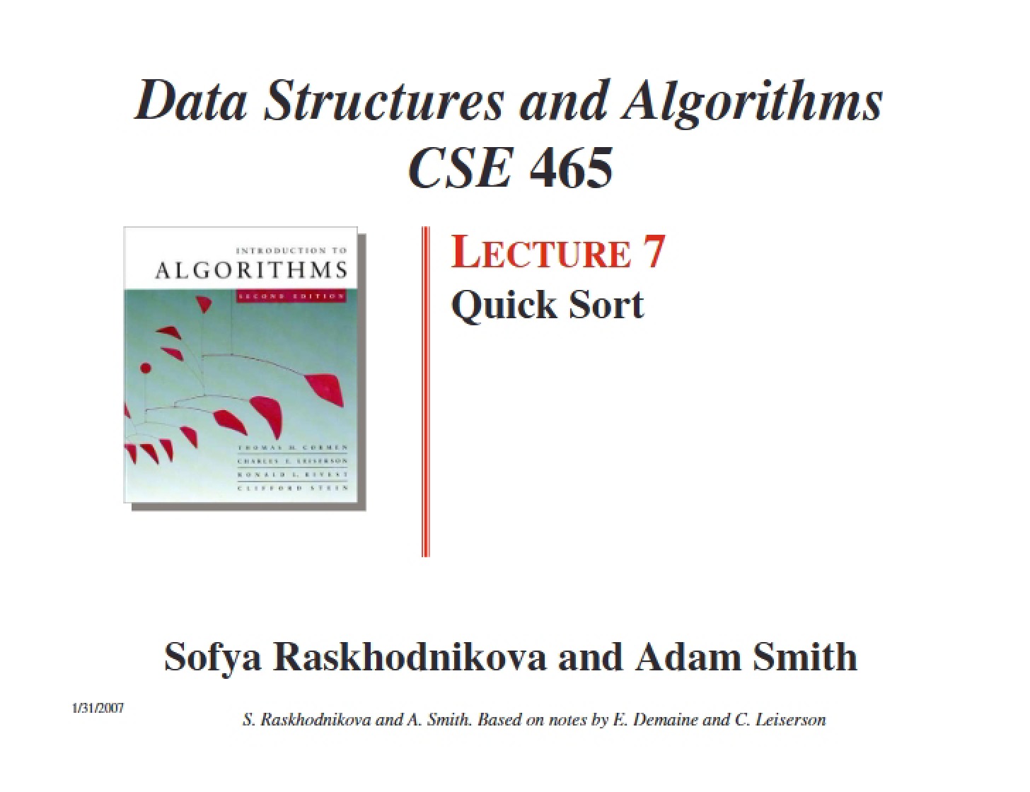 Quick Sort Algorithm