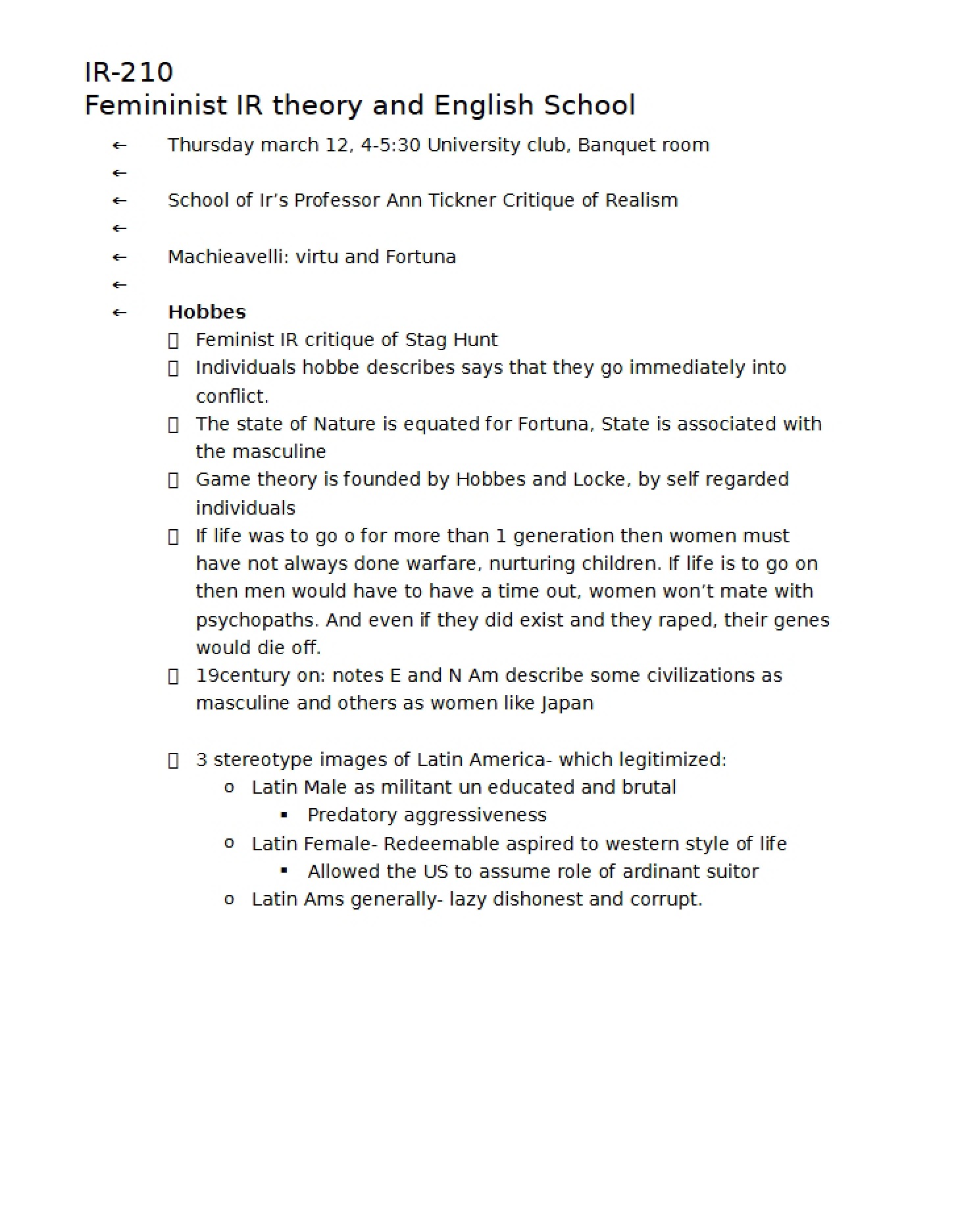 Lecture Sixteen Notes