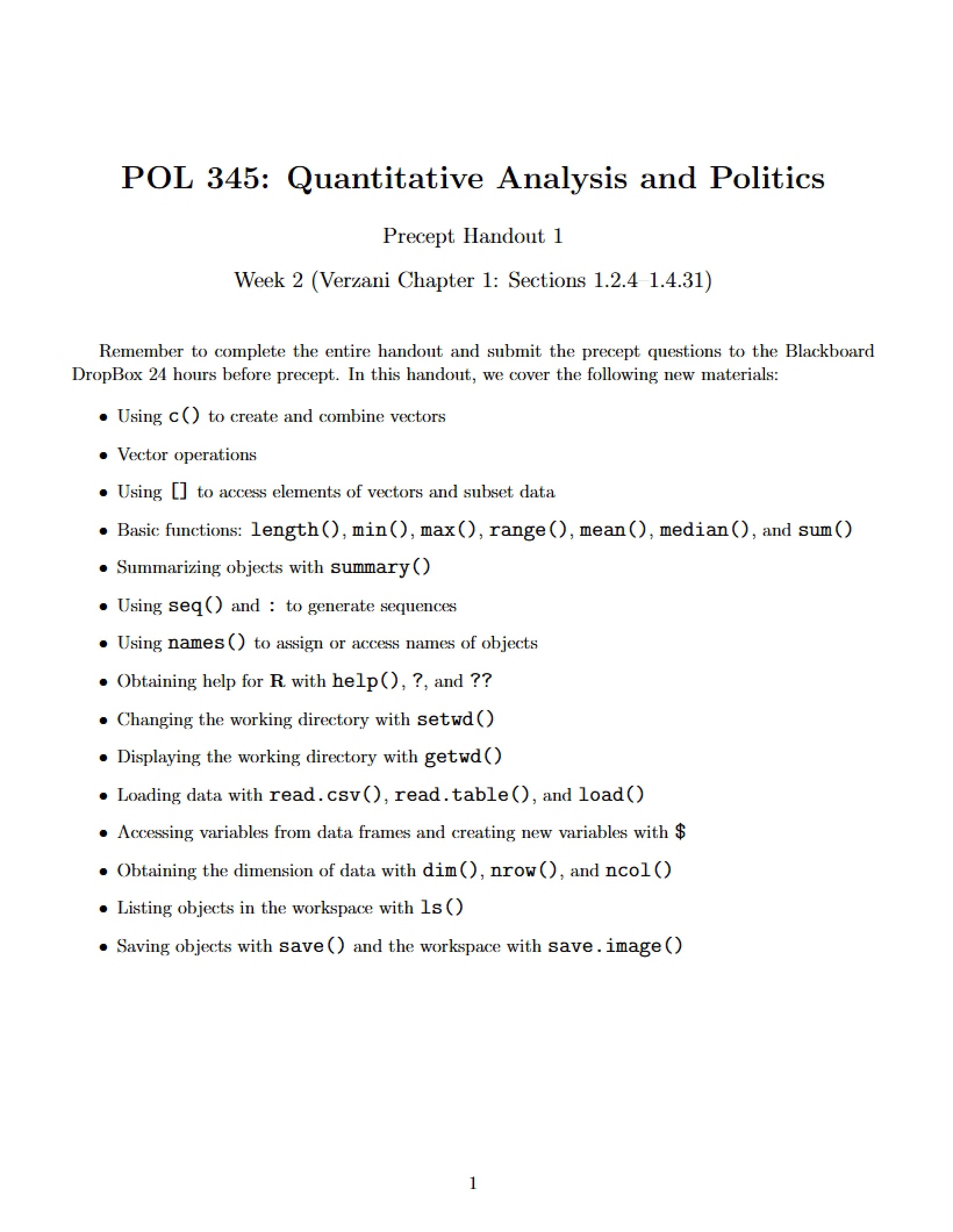 First Precept Handout