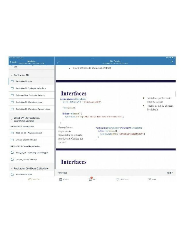 Lecture Notes - OOP Concepts and Interfaces