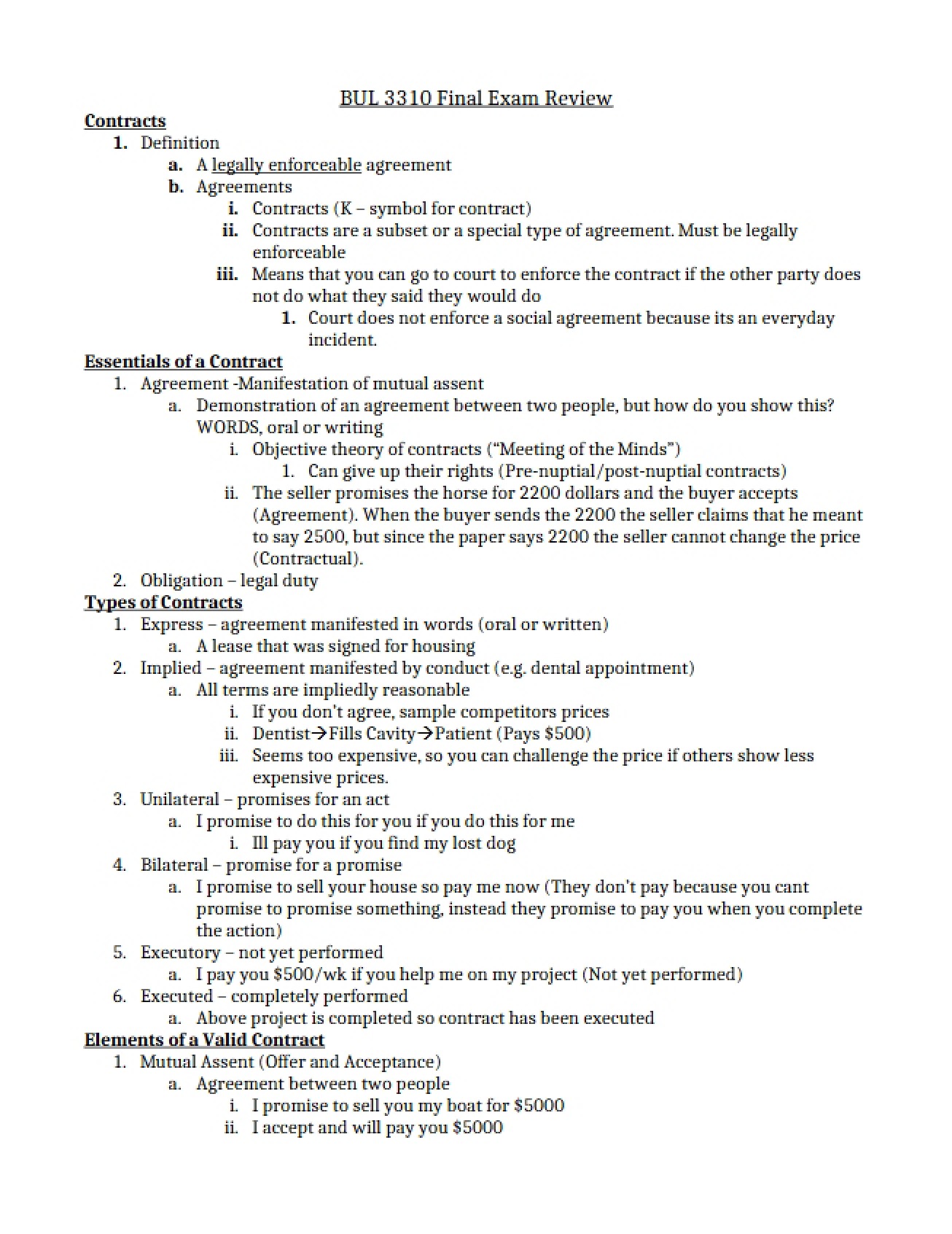 Final Examination - Part Three