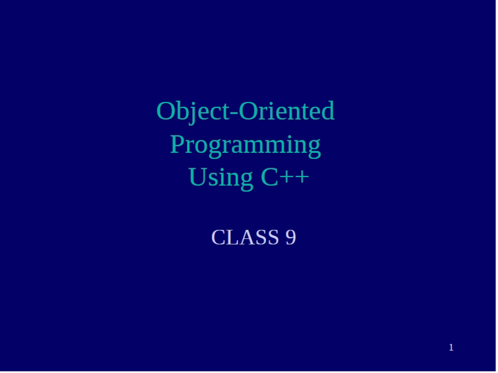 Object-Oriented Logic in C++