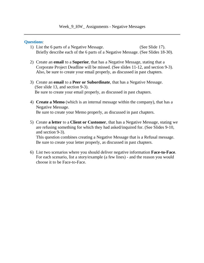 6 Parts of a Negative Message for Delivering Bad News