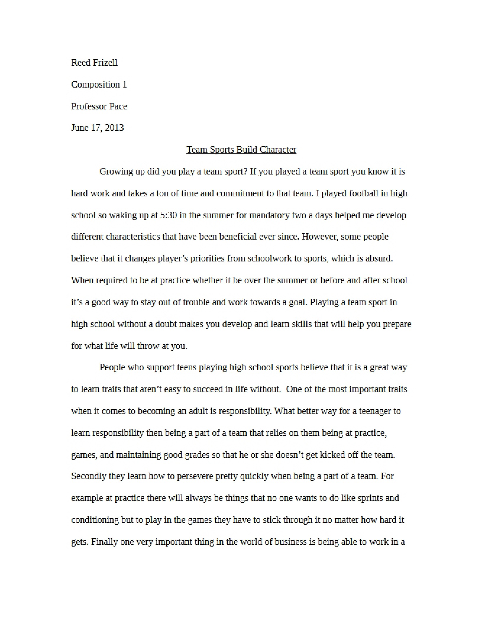 Essay on Argumentation