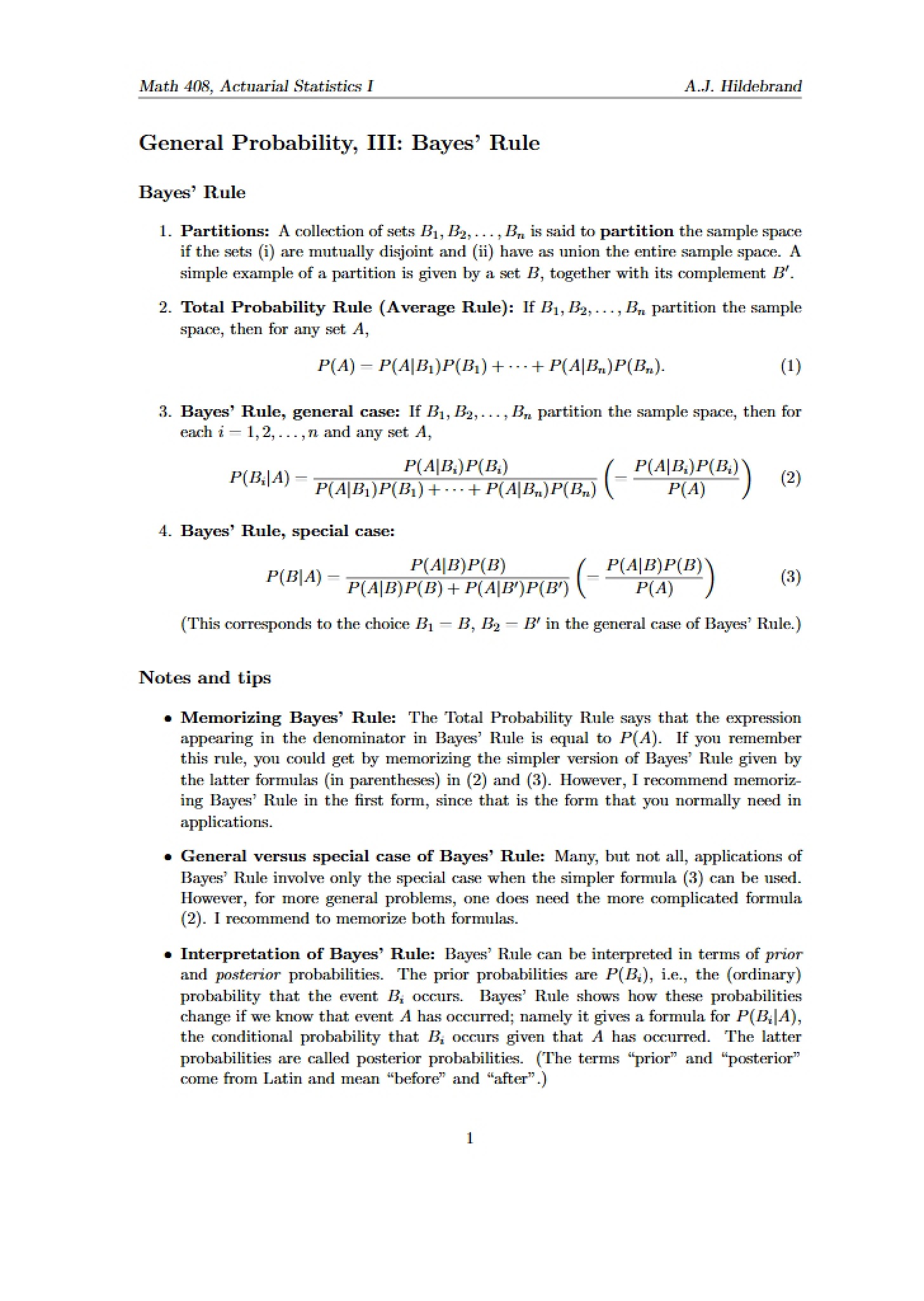 General Topics III