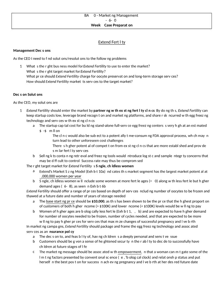 Week 7 Case Preparation