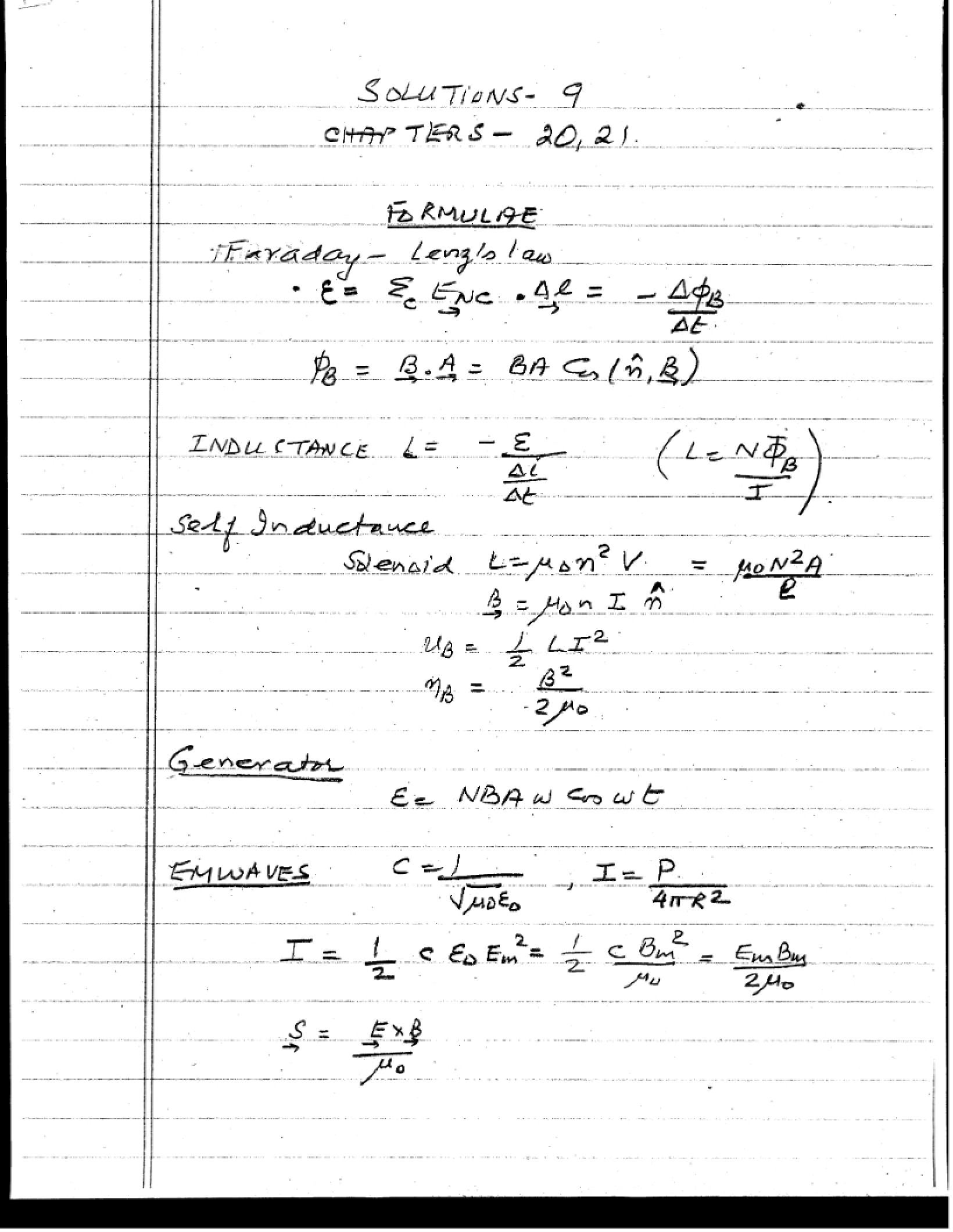 Solutions for Homework 9