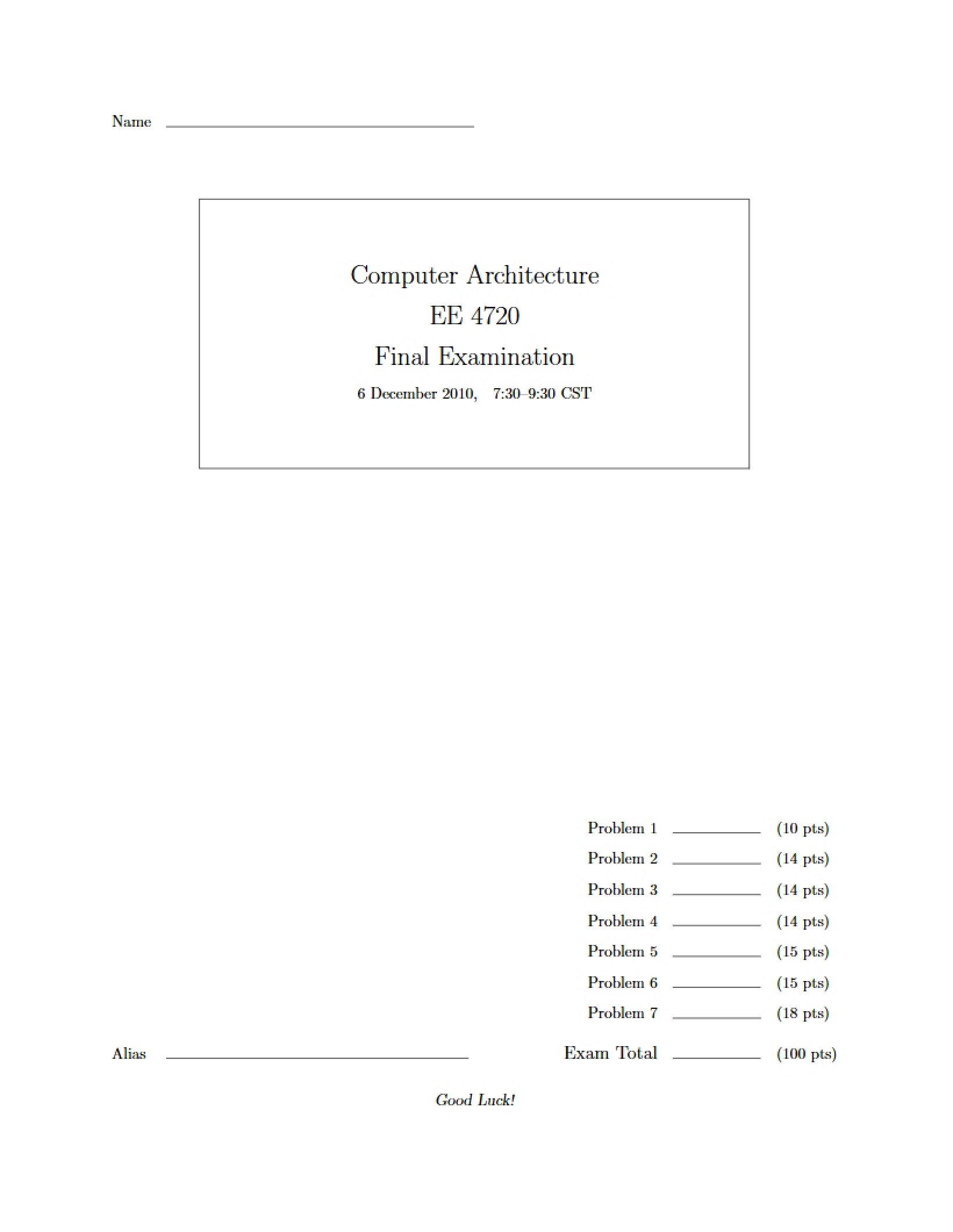 Final for EE 4720