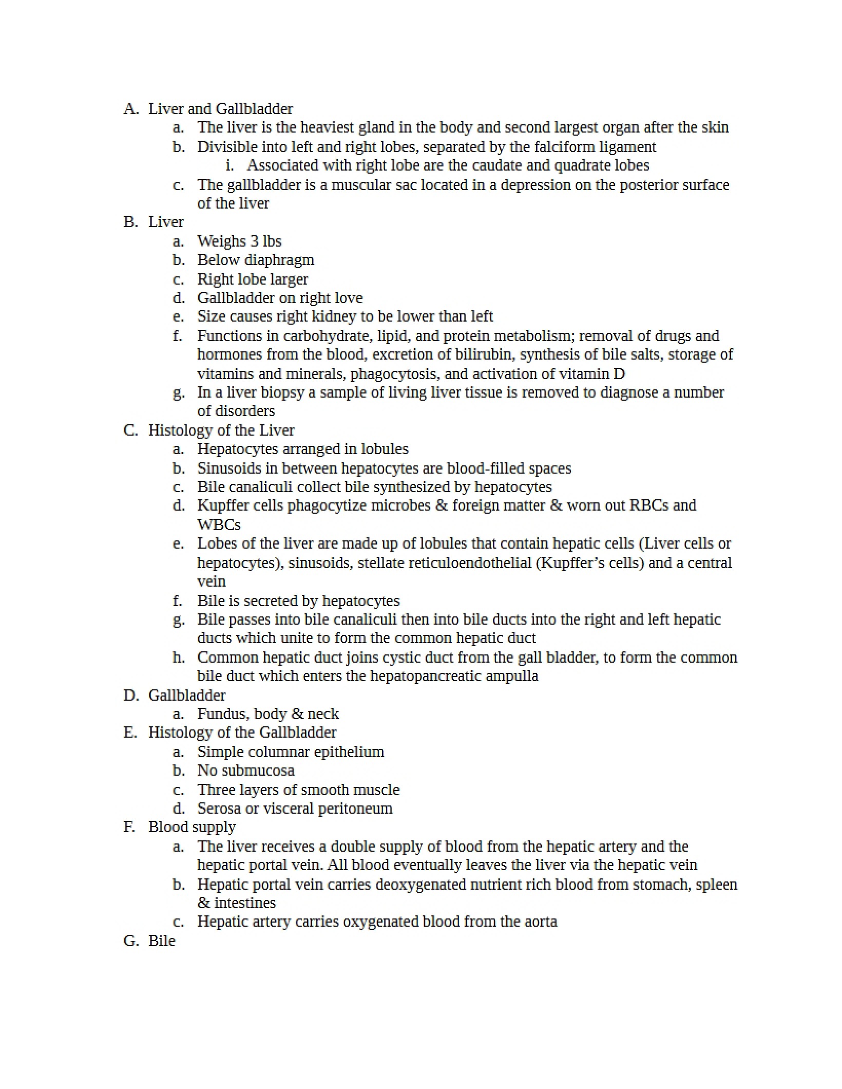Anatomy and Physiology II Notes